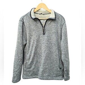 Orvis Men's Heathered Gray Quarter-Zip Sweater Size Medium